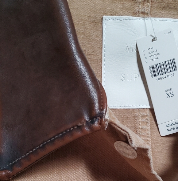 MOTHER Utility Jacket in Tan with Brown Accents - Picture 11 of 11